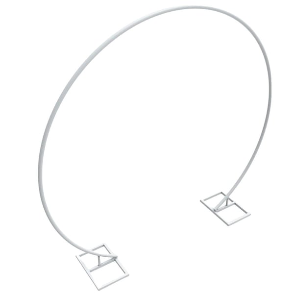 Bryllupsbue Stativ, Robust Metaljern, Elegant Hvidt Design,HVID, M (210.2x203.2 cm)