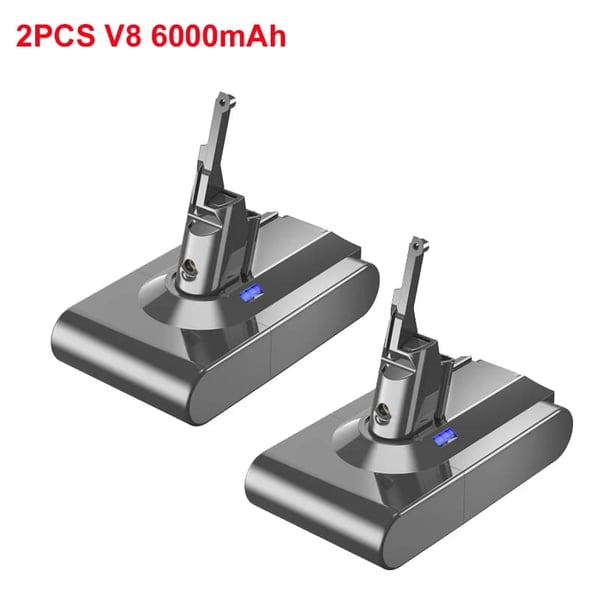 Erstatningsbatteri, 6000mAh kapacitet, bred kompatibilitet,2stk V8 Batteri