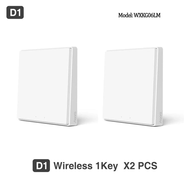 Smart Switch, Trådløs Kontrol, ZigBee Teknologi, D1 Trådløs 1 KeyX2