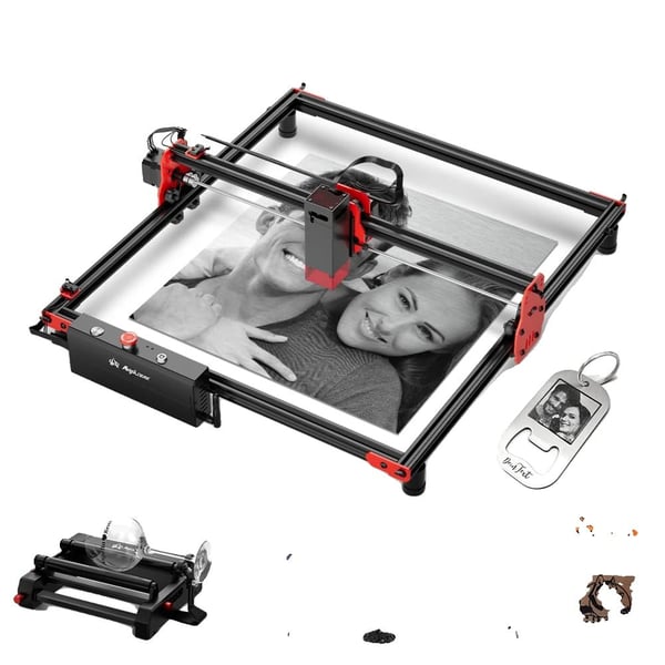 Lasergravemaskine, 10W optisk effekt, 400 x 400 mm graveringsoverflade,Gør det selv 10W - RR2