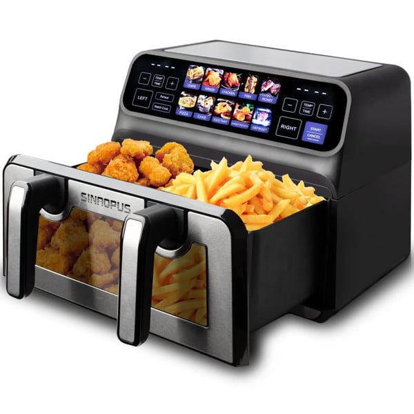 Luftfryer, Dobbelt Kurv, Berøringskontrol,802TS, EU
