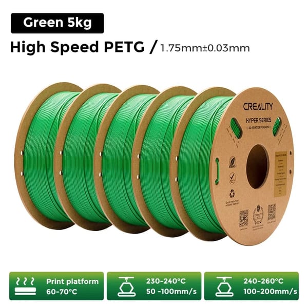 3D-printer filament, holdbarhed, kemisk modstandsdygtighed,Grøn  5kg