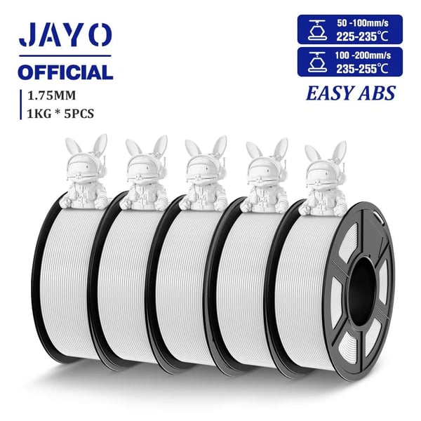 3D Filament, Stødresistent, Kompatibel med de fleste 3D-printere,5KG Let ABS Hvid