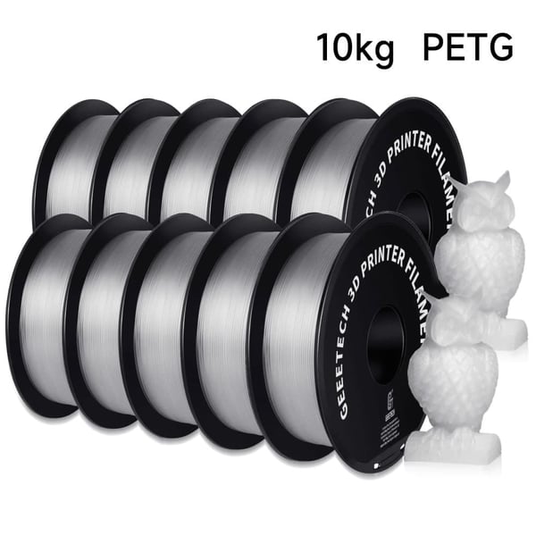 3D-tulostimen filamentti, PETG-materiaali, 1,75 mm halkaisija, läpinäkyvä