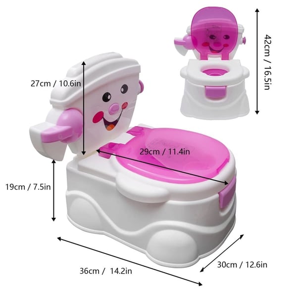 Børneportabel Toilet, Holdbart Design, Nem at Samle,Pink