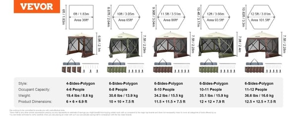 Pop Up Pavillontelt, Rummeligt 12,5x12,5ft Design, Holdbart Oxford Stof, Nem Opsætning,12x12ft grøn