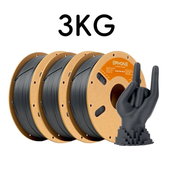 Kulstoffiberfilament, 1,75 mm diameter, høj sejhed,Mørk Grå-3kg