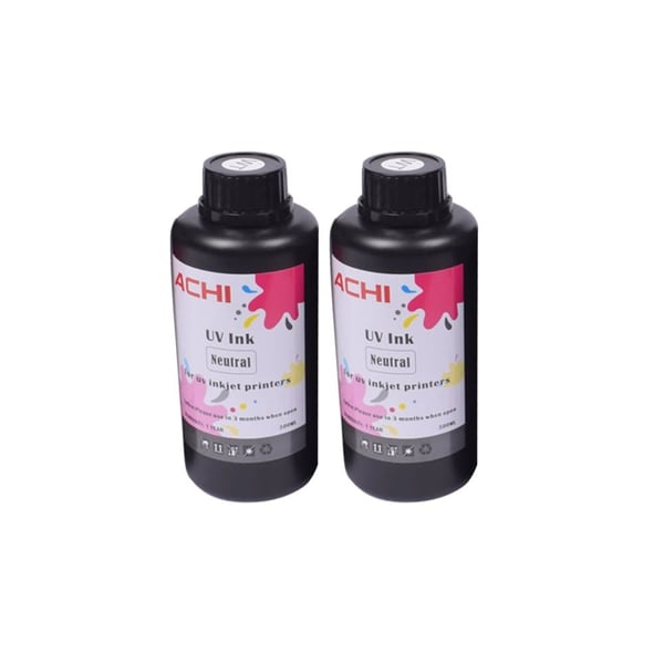 UV-blek, Egnet til Forskellige Fladbedprintere, Alsidig Anvendelse,2X500ML Hvid