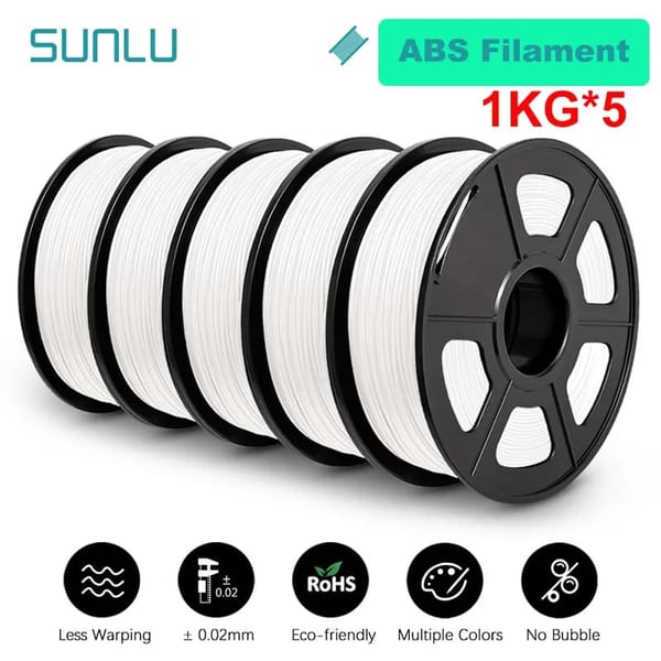 3D Filament, 1,75 mm, Miljøvenlig, 1 KG,ABS hvid