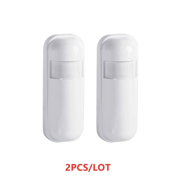PIR bevægelsessensor, trådløs 433MHz, kompatibel med alarmsystemer,2PCS