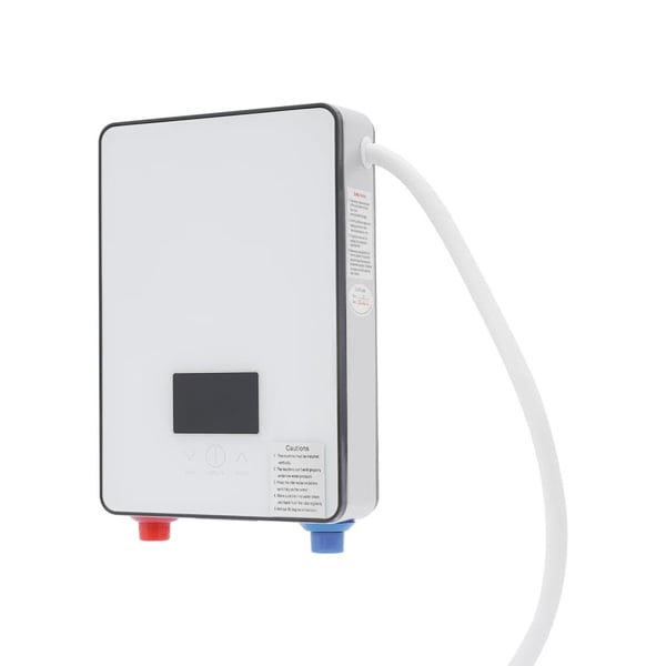 Elektrisk Vandvarmer, Øjeblikkelig Varmt Vand, Væghængt Design,220V, 6kw, Hvid