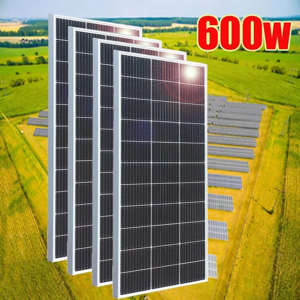 Solpanel, Høj Effektivitet, Holdbar Konstruktion,600w 4stk 150w