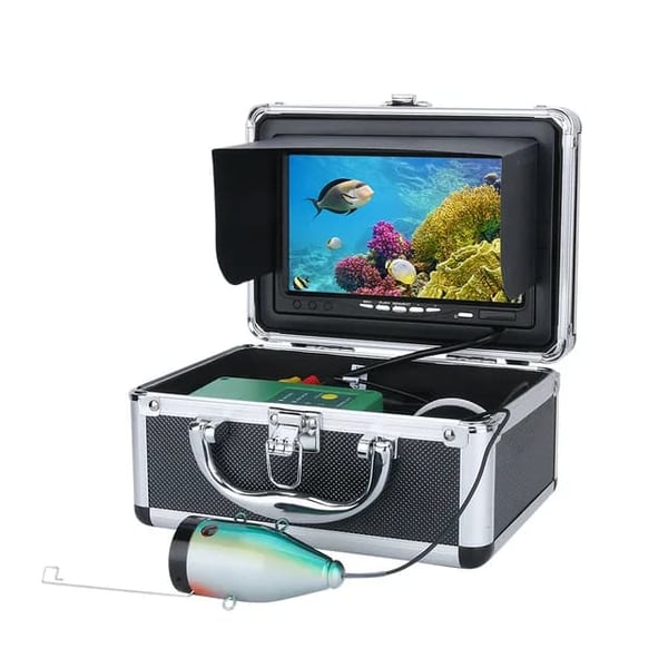 Undervandsfiskeri kamera, 7 tommer HD1080P kamera, Infrarød lampe fiskfinder, 30m med DVR