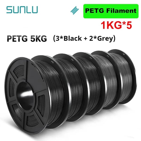 3D-printer filament, høj sejhed, kompatibel med FDM-printere,PETG  3BK 2GY
