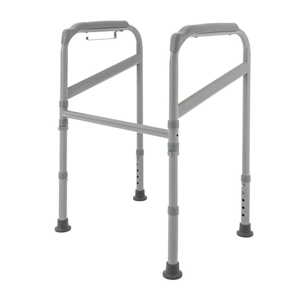 Toaletthjälpmedel, Justerbar Höjd, Fällbar Design, Vit