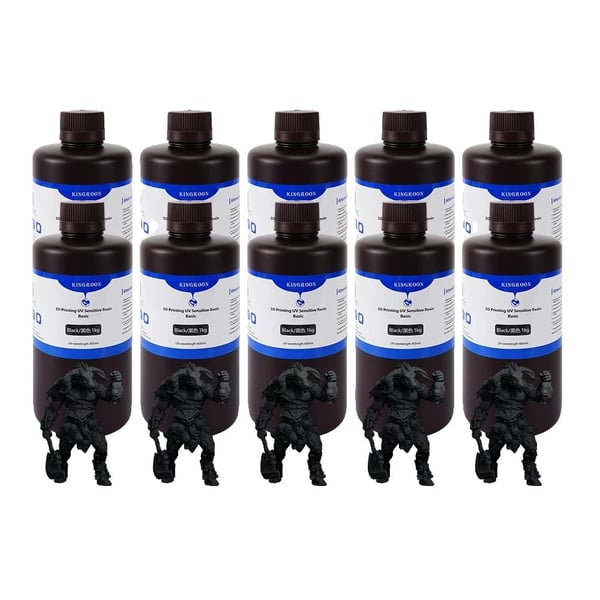 3D-printerharpiks, vandvaskbar, ABS-lignende kvalitet,10KG UV Sort