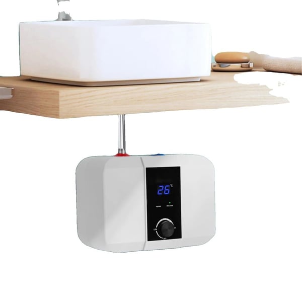 Elektrisk Vandvarmer, 1500W Effekt, 6L Kapacitet,Hvid