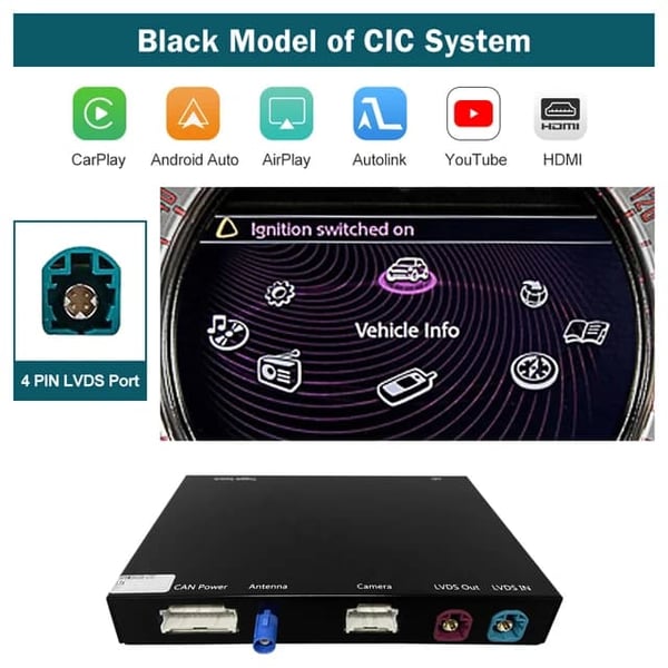 Trådløs CarPlay Android Auto, Mini Kompatibilitet, Nem Installation, CIC System