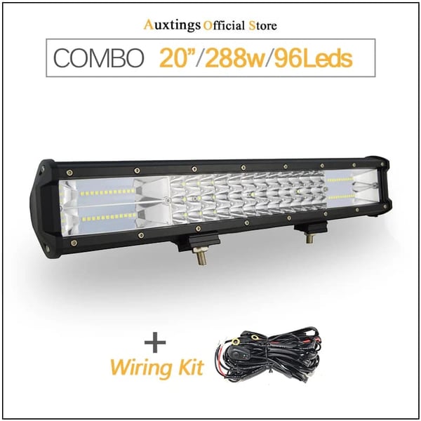 LED Lysbar, Kombinationsstråle, Holdbart aluminiumhus, 20 tommer med ledninger