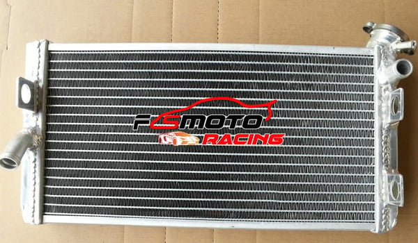Radiator, Alloy Aluminum Construction, Increased Cooling Capacity, Tailored for Yamaha TZ250 Models, TIG-Welded for Durability, Mirror Polished for Elegant Appearance
