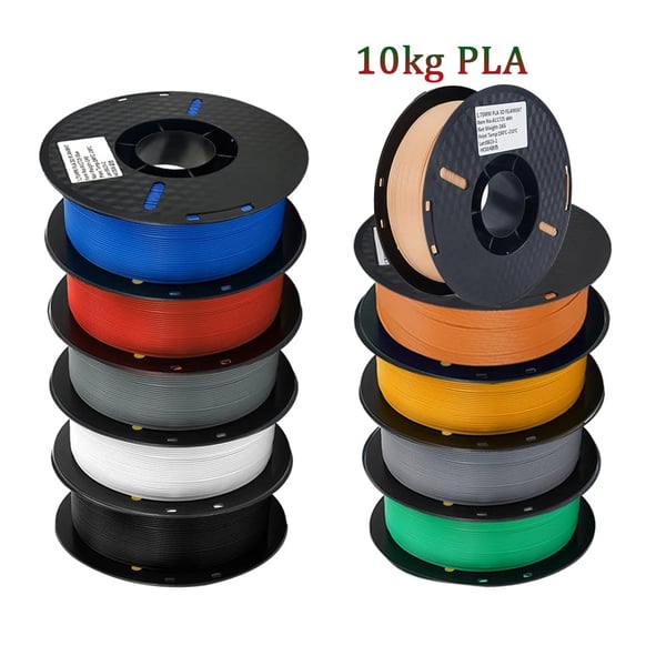 3D-printer filament, 5 kg PETG, livlige farvemuligheder,PLA 10kg Mix Farve