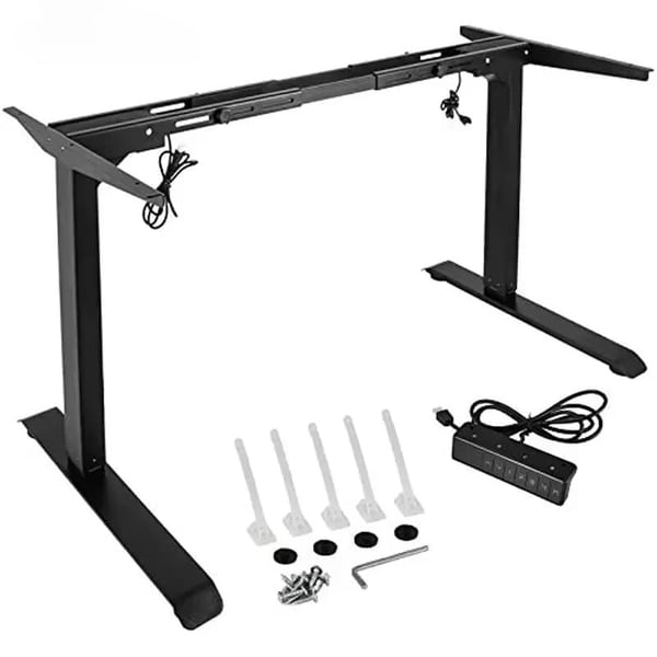 Stående Skrivebordsramme, Højdejusterbar 27"-46", Belastningskapacitet 264 lbs, Løftehastighed 32 mm/s, Passer til Bordplade Størrelse 45.2"-70.8"