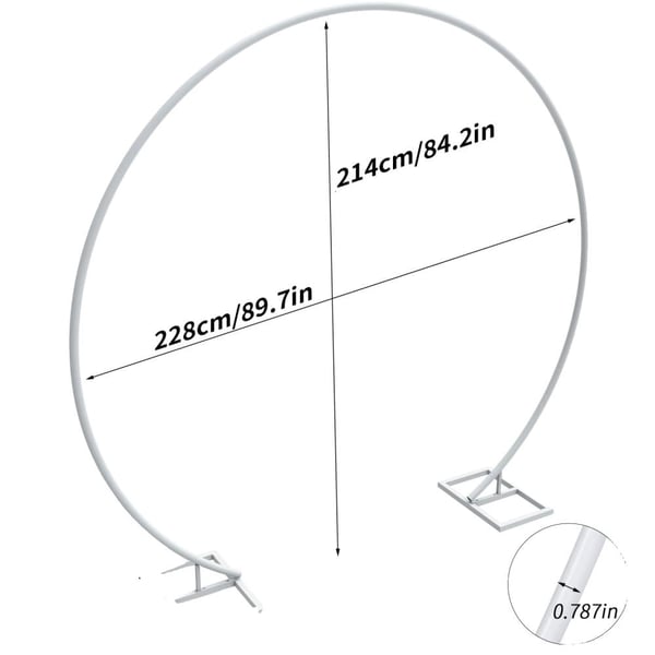 Bryllupsbue af metal til bryllup, solidt design, flere størrelsesmuligheder,Enkelt Skinne 2.4M