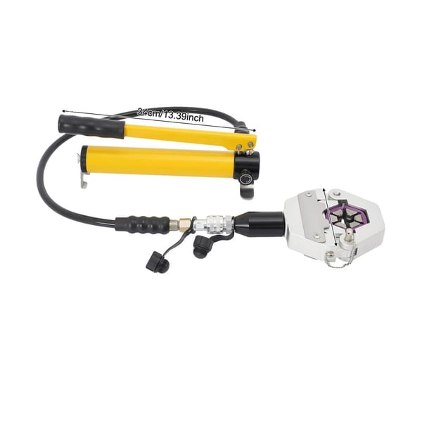 Hydraulisk Slange Crimper Værktøjssæt, 4 Ton Udgivelse, 7 Crimping Døds,Gul