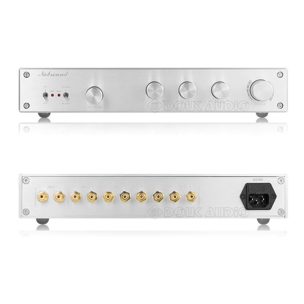 Forstærker, 2.0-kanal, aluminiumlegeringskasse, frekvensrespons 2 Hz - 40 kHz, SNR 115dB, THD 0.003%