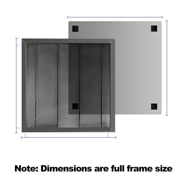 Laser Honeycomb Arbejdsbord, Aluminium Materiale, 400x400mm Størrelse,400x400x22mm, med aluminiumsplade