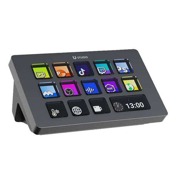 Live Streaming Controller, 13 Tilpasselige Taster, Brugervenligt Design,sort