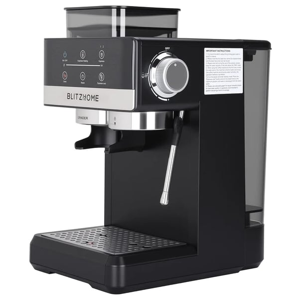 Espresso Kaffemaskine, Indbygget Kværn, 20Bar Tryk,EU, sort