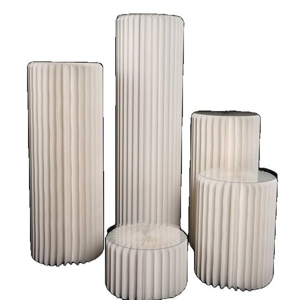 Bryllup Baggrund Dekoration, Foldedesign, Hvid Farve, H20 40 60 80 100