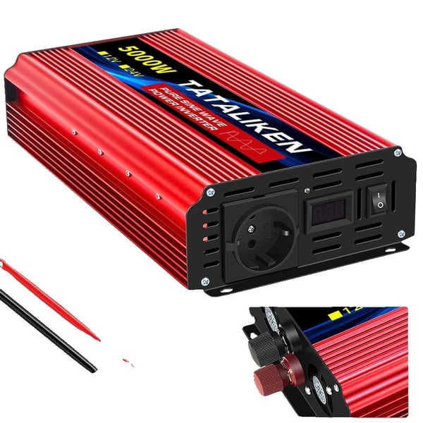 Strømomformer, Indgangsspænding DC 12V, Udgansspænding AC 220V, Udgansfrekvens 50Hz,12V 5000W 220V EU