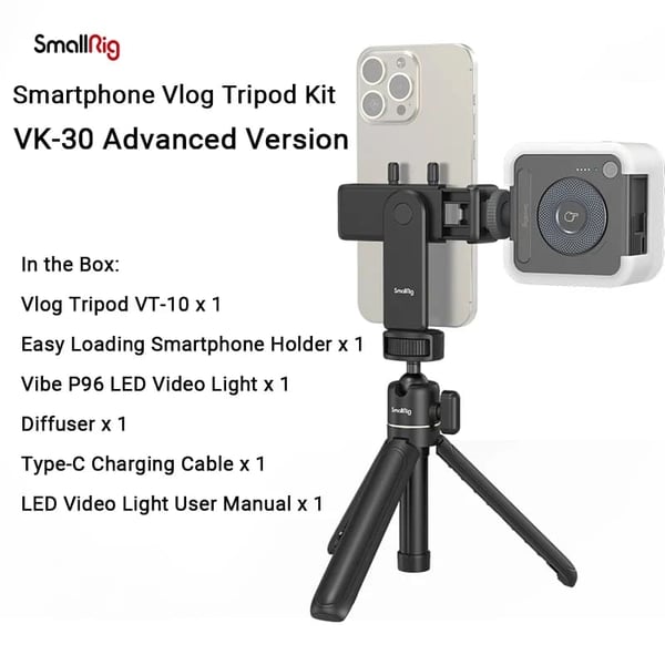 Smartphone Vlog Stativ, Nem-at-trække-design, Dobbelt Cold Shoe Montering,VK-30 Stativ 4367