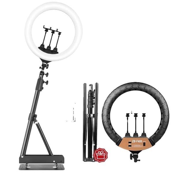 Ring Light Vægbeslag, Justerbar Boom Arm, Fjernbetjening,22 tommer ring lys 1