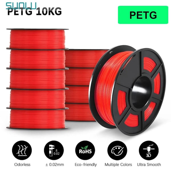 3D-printer filament, høj kompatibilitet, miljøvenlige materialer,PETG Rød