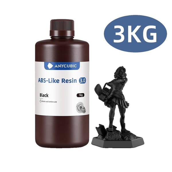 3D Print Harpiks, Meget Modstandsdygtig, Lav Viskositet,3kg Sort