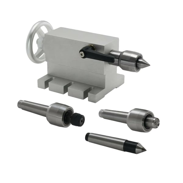 Flytbar tailstock, centerhøjde 65mm, strækningsafstand 50mm, manuel betjening, vægt 2,1 kg, kompatibel med CNC-maskiner