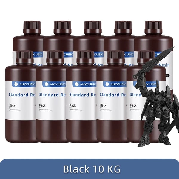 Flydende Fotopolymer Harpiks, 405nm UV Harpiks, Til LCD 3D Printer,10kg Sort