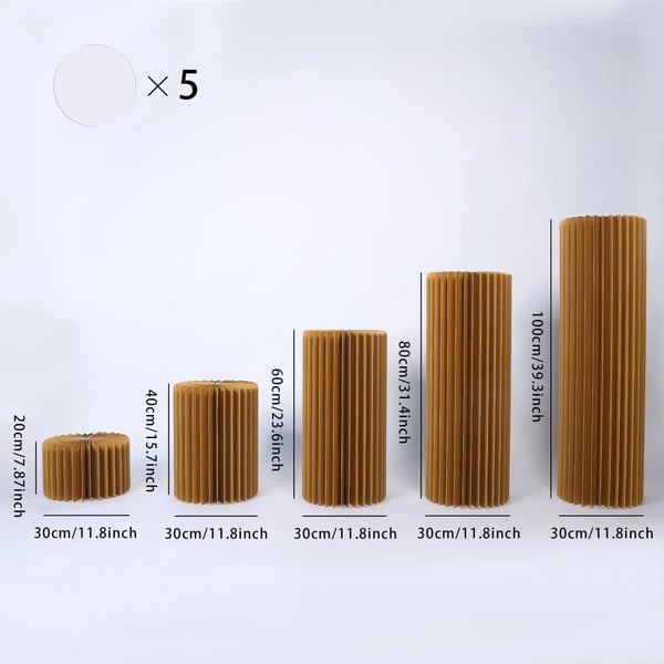 Pedestalstand, Elegant Design, Tilpasselige Muligheder,guld 5pcs