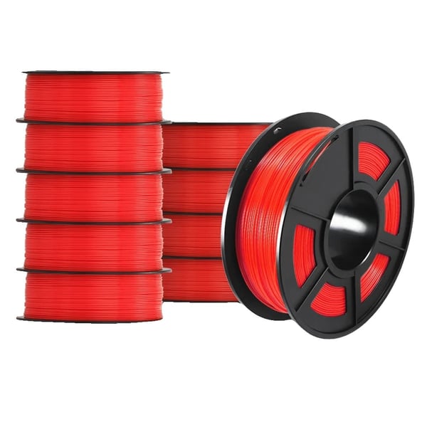 3D Filament, Miljøvenligt Materiale, Fremragende Udskriftskvalitet,PETG Rød 10 Rulle