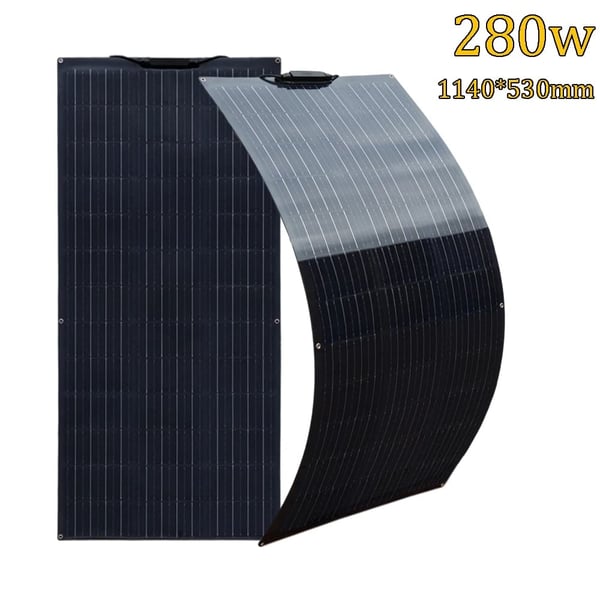 Solpanel, Høj Effektivitet Monokrystallinsk, Letvægts og Fleksibelt Design,280w 2stk 140w