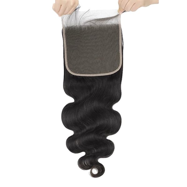 Body Wave Lace Closure, Remy-hiukset, Käsin Solmittu, 150% Tiheys, Vain 5x5 Sulkeminen, 14 tuumaa