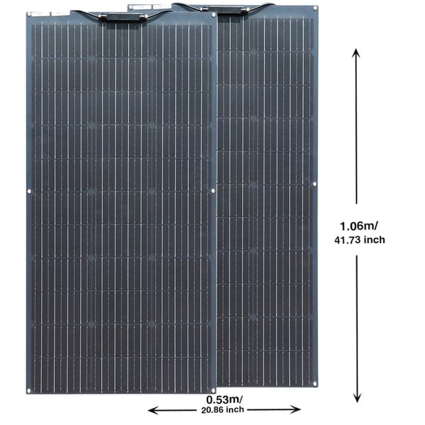Fleksibelt solpanel kit, muligheder for 100W og 200W, høj effektivitet opladning, vejrresistent,200W solcelle