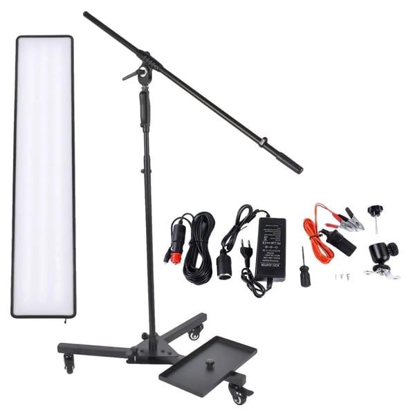 Bilkarosseri Lampe, Holdbart plastik, 25 x 12 x 3 cm, Sort, Egnet til forskellige PDR-applikationer, LED