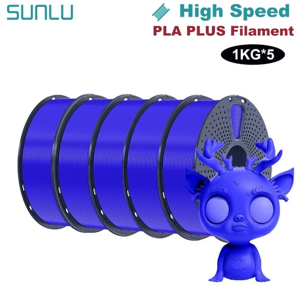PLA PLUS filament, diameter 1,75 mm, nettovægt 1 kg, print hastighed 50-600 mm/s,Blå