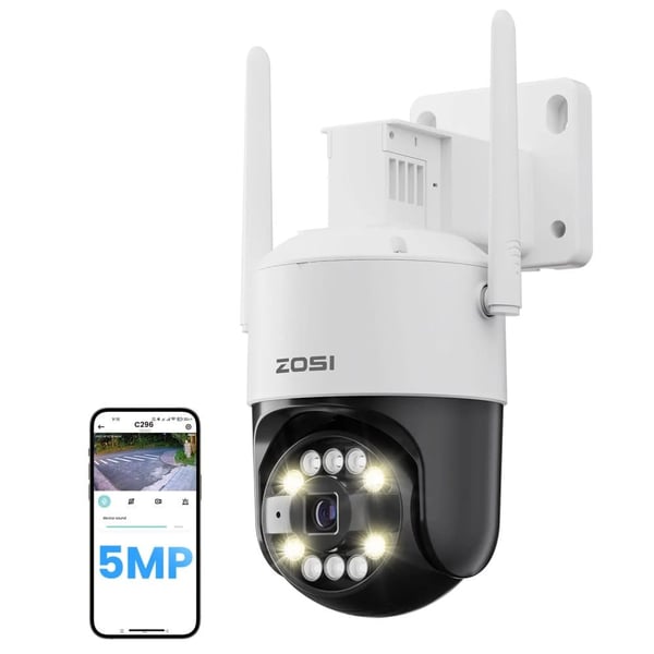 PTZ Sikkerhedskamera, AI Detektion, 4K Ultra HD Opløsning,5MP