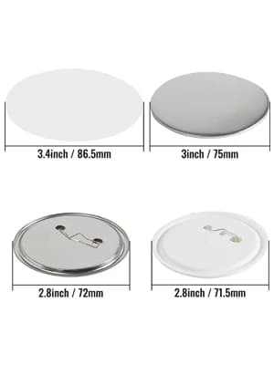 Knappemærke Sæt, Fuldstændige Håndværkskomponenter, Til Knappemaskine, 75mm-200Pcs