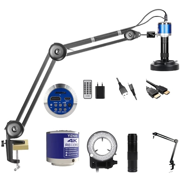Digitaalinen mikroskooppi, 4K Ultra HD -kamera, 150-kertainen suurennus,4K Ultra-Uusi Stand-a